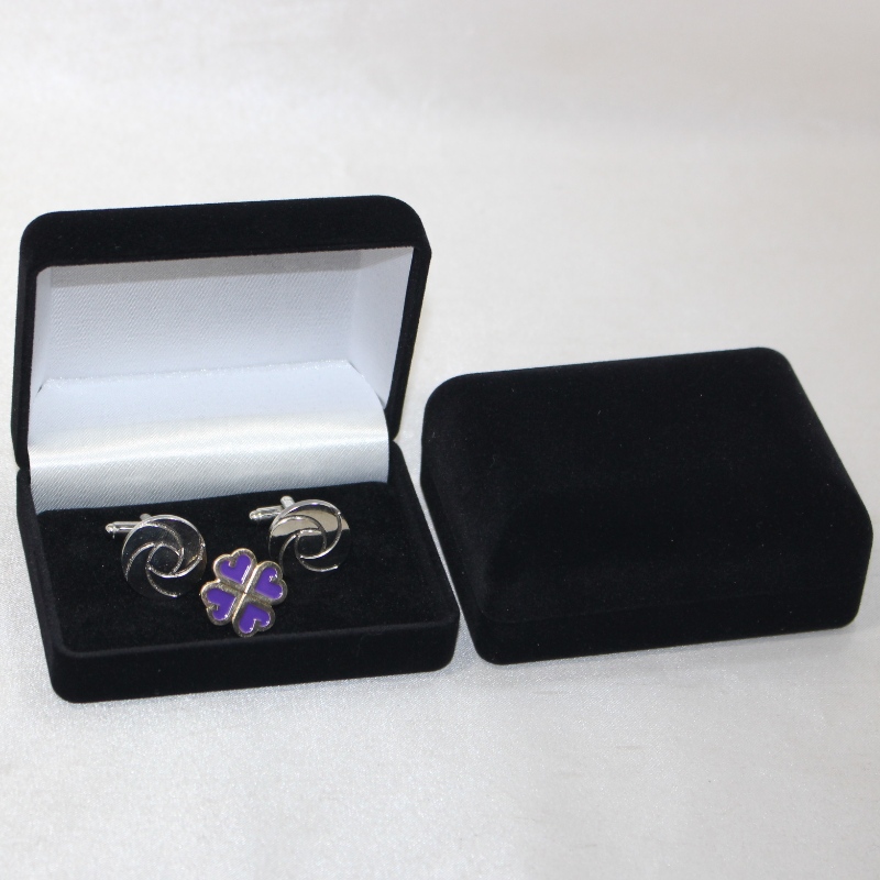 Poste D-45 rund Velvet Box til manchetknapper, halsbånd eller medaljer, mønter og emblemer, mm.84*64*36, vægt omkring 48g