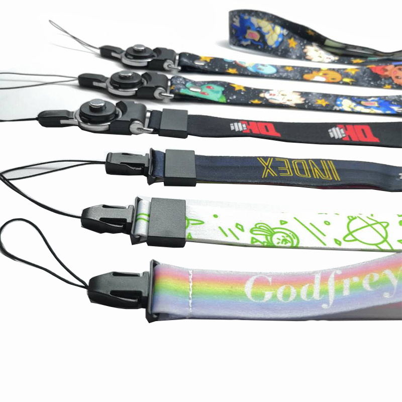 Factory direkte salg to i en aftagelig Lanyard Mobile Phone Lanyard Silk screen Lanyard hot transfer lanyard professionel indstilling