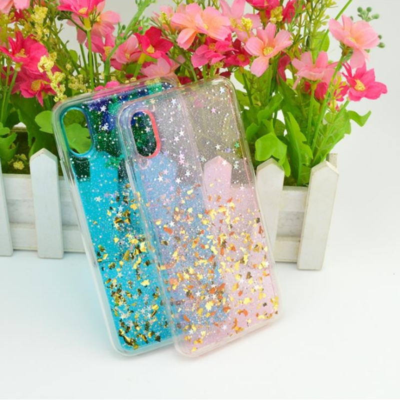 Den direkte flash-pulver guldfolie sølvpapir iPhone, der er egnet til en gennemsigtig mobiltelefonæske med dryp- plast