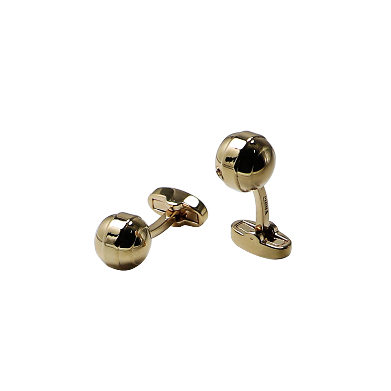 Gold plated rundkugle Cuff Links