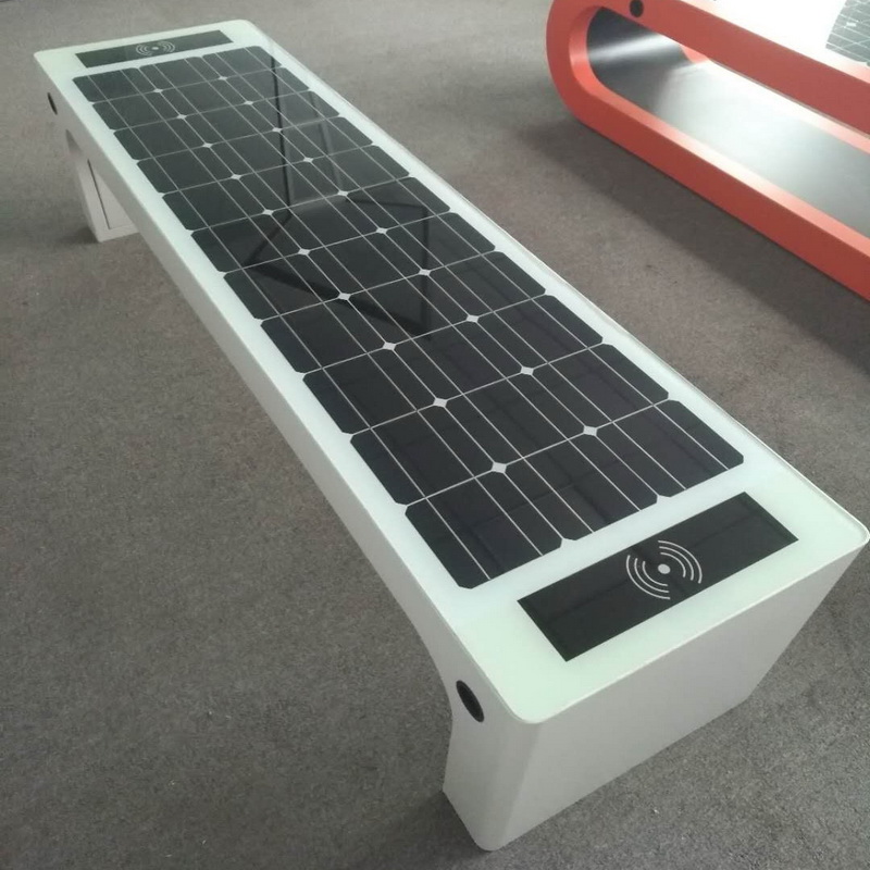 Bedste design Hvid farve Solar Power Mobile Charging WiFi Hotpot Smart Garden Bench