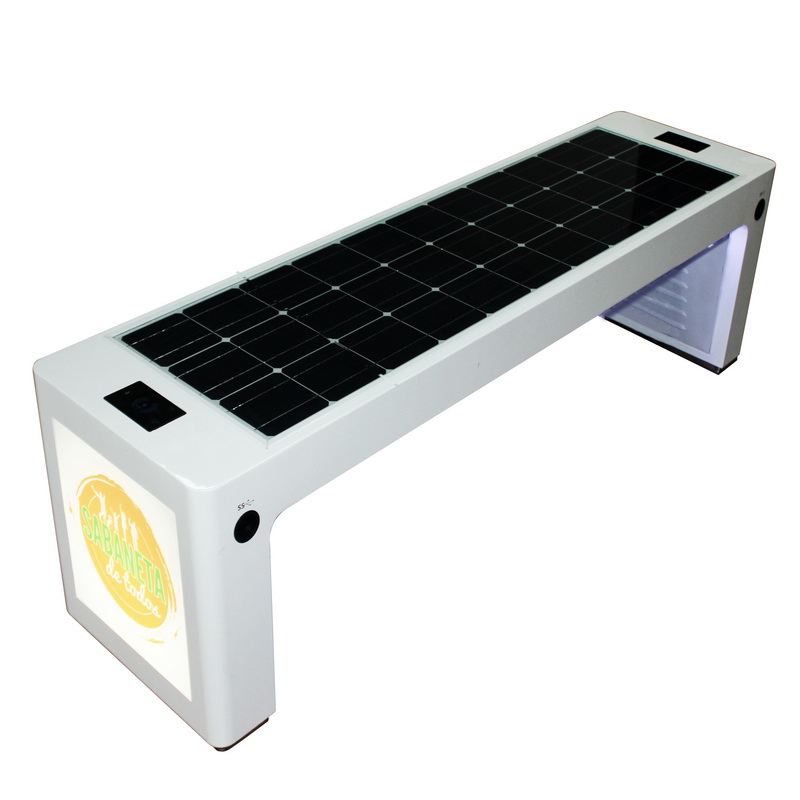 Bedste design Hvid farve Solar Power Mobile Charging WiFi Hotpot Smart Garden Bench