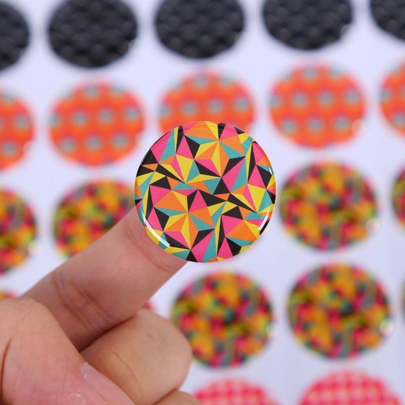 Specialfremstillet krystaldrå etiket krystaldråbe plastik etiket PVC dråbe klæbemærkat dråbe klæbepasta tilpasset