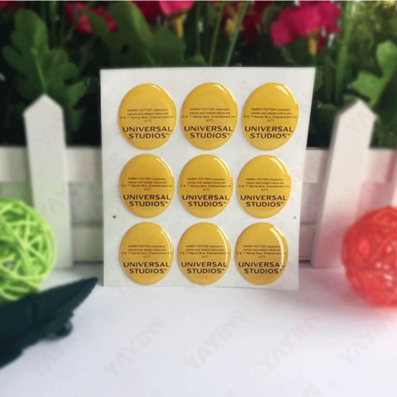 Fremstiller Special Farve Screen Printing Mønster Special Crystal dryppening label miljøskadelig dryppende dryppende plastmærke selvklæbende pringsdråber