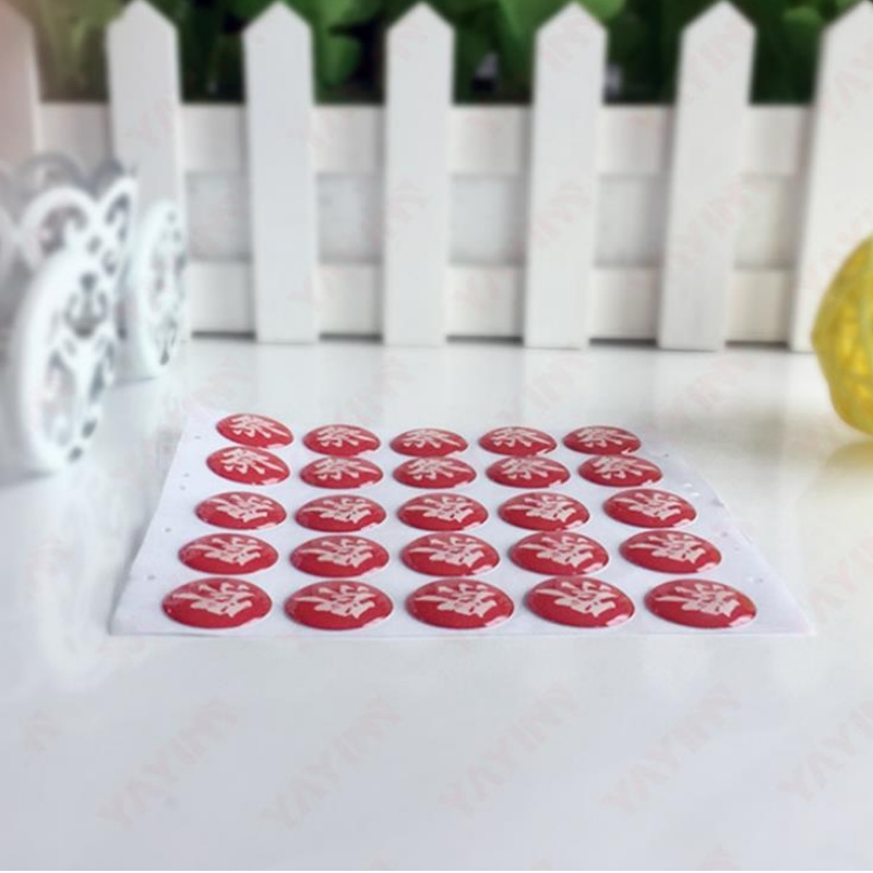 Fremstillede specialfarver til silketrykning af dryppende æstetiske lim, farveklistermærker, gennemsigtig PVC-etiket, der drypper lim