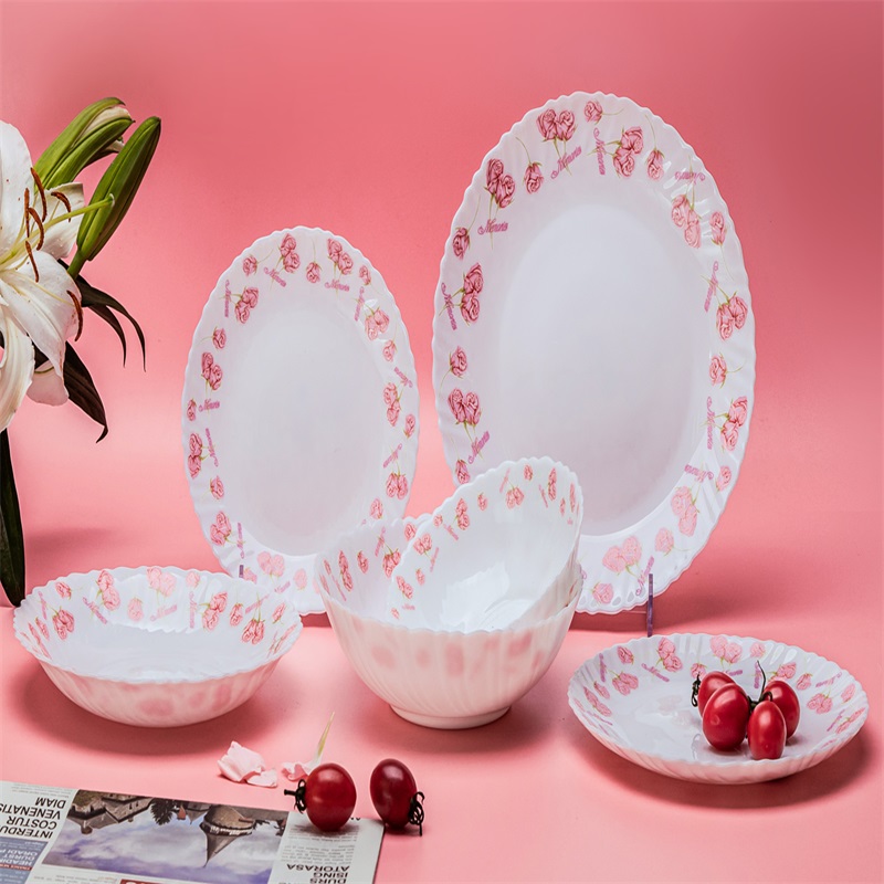 Bordservice med uigennemsigtigt glas af glas *HP* Heat Resistant Opal Glasswire
