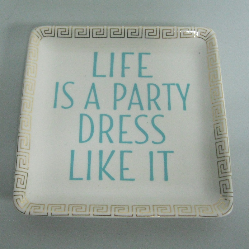 Gold Metallic Decal Ceramic Platte Dekoration Platte