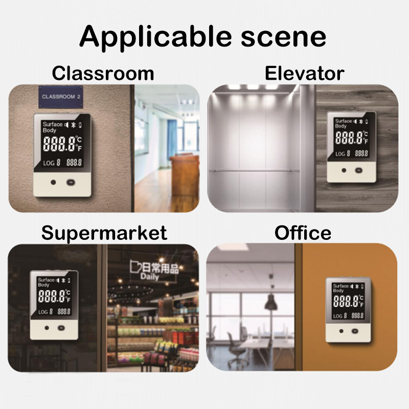 Smart temperaturtermometer-scanner Otte sprog Broadcast