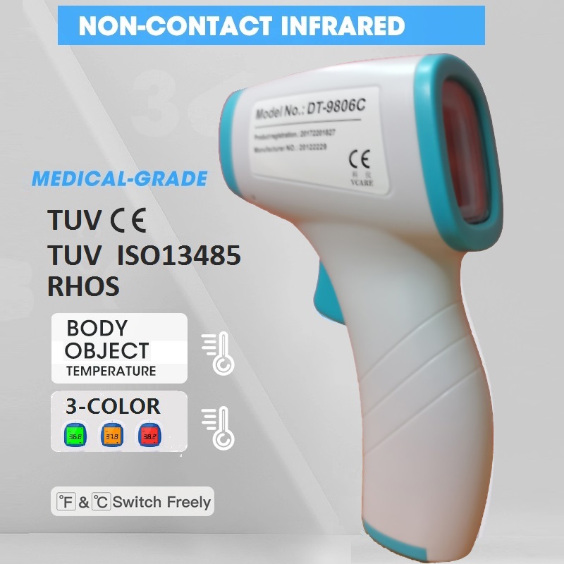 Digital Medical Non-connect Infared Forhead termometer Gun for Voksen, for Fever, med CE