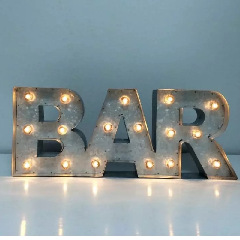 3D LED Metal Tin Bar Sign LED LED Letter Sign Marquee Letter Light Lampe til Bar Cafe Shop