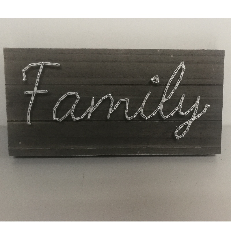 Breve Wood Box Håndlavede Nail String Wall Art Kit Wood Sign 30&U-,120;15CM