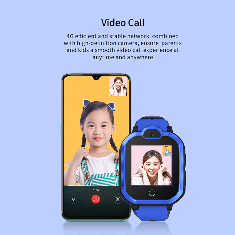 Smart ur Silicon armbånd T6 ('JYDA149) Hjerte detektion l 4G videoopkald børn se