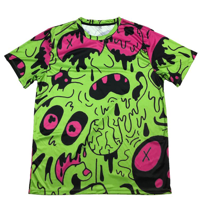 OEM Fuld sublimering Trykt T-shirt Engros tøj Brugerdefineret langærmet T-shirt