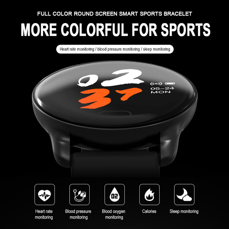 Smart ur applle armbånd K9 (JYDA6135) Hjertefrekvensdetektering l Løft hånden op for at gøre skærmen klarere med Bluetooth-navn