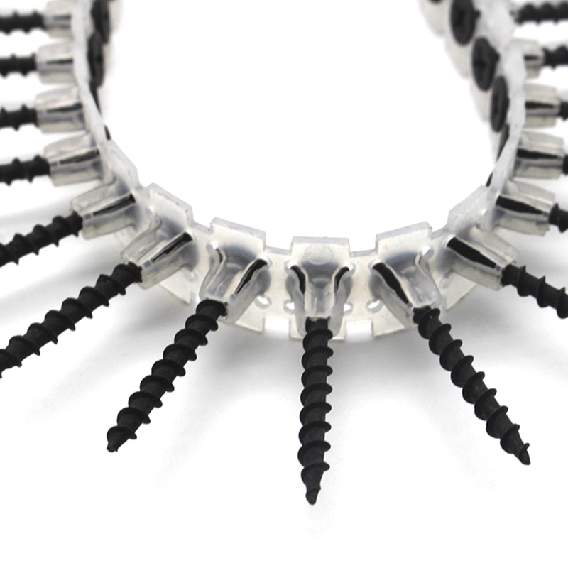 Plaststrimmel sorteret sort fosfateret gipsskruespik til installation