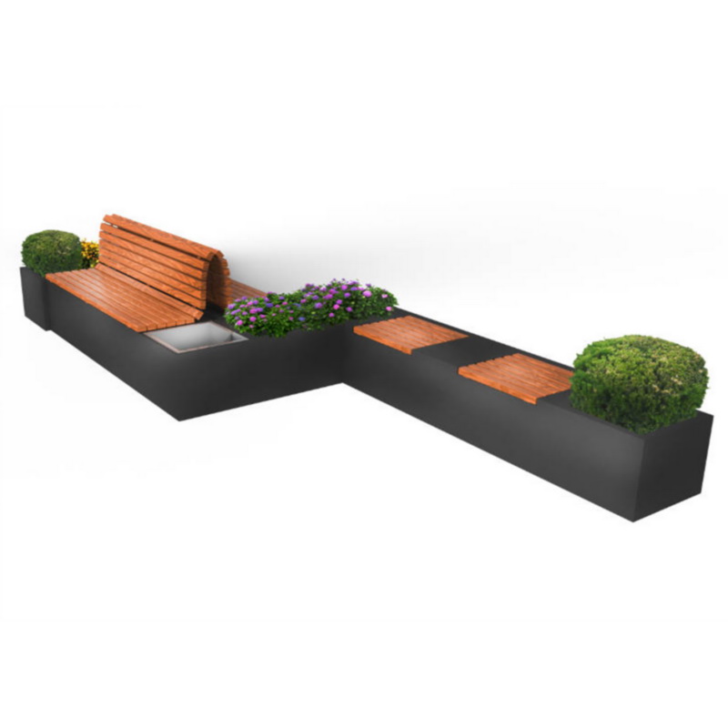 Fasion Design Intelligente Funktioner Professionel Producent Solar Outdoor Smart Bench
