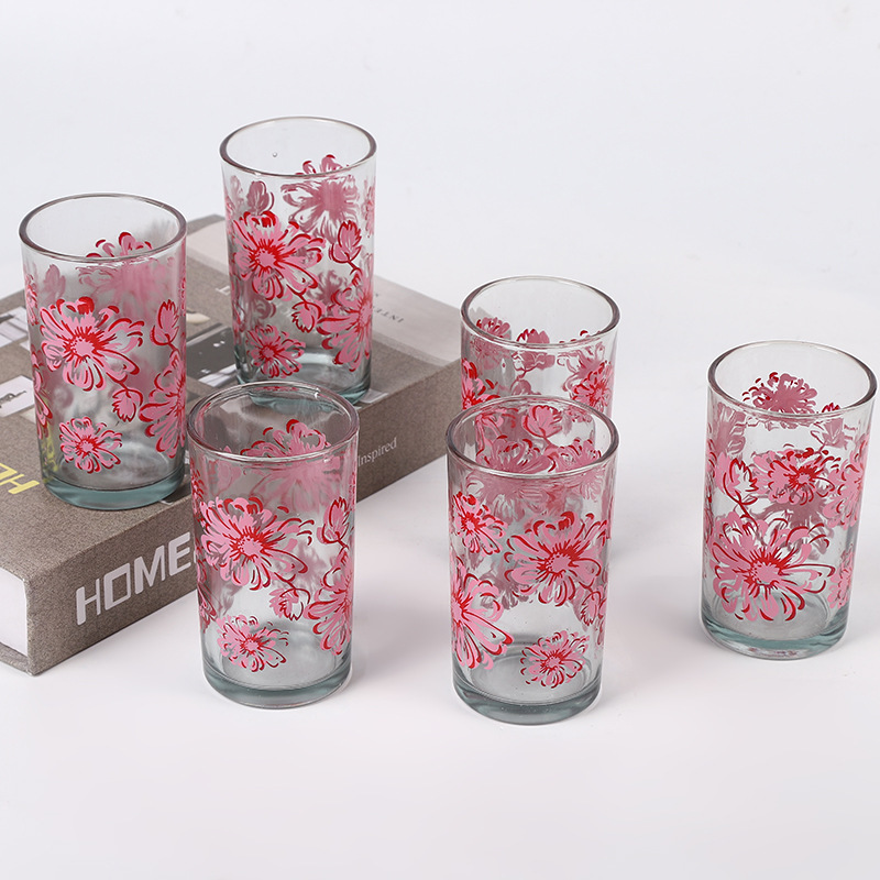 Nyt 6 stk kop- og kannesæt til husholdningens gennemsigtige applikationsvandskop 6 storkapacitet Glas tekande engros