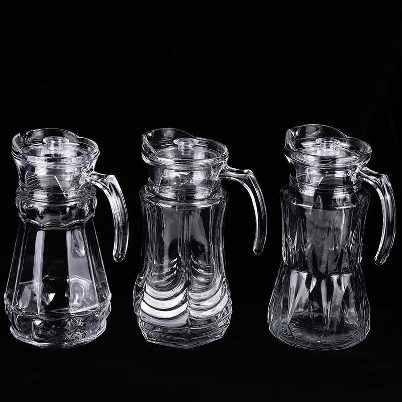 Spot Engros Transparent Glas Blindende Potte Kold Kedel Stor Kapacitet Højtemperaturbestandigt Koldt VandsKande Juice Drikkepande Brugerdefineret