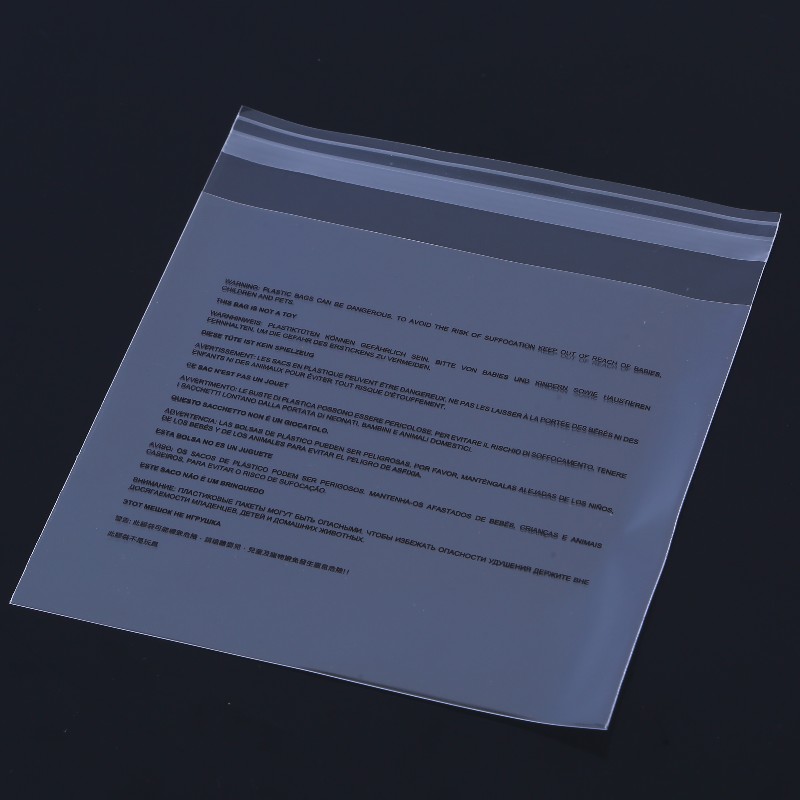 Mod gennemsigtige selvklæbende tætningsposer, tøj, tasker, fabriksbrug