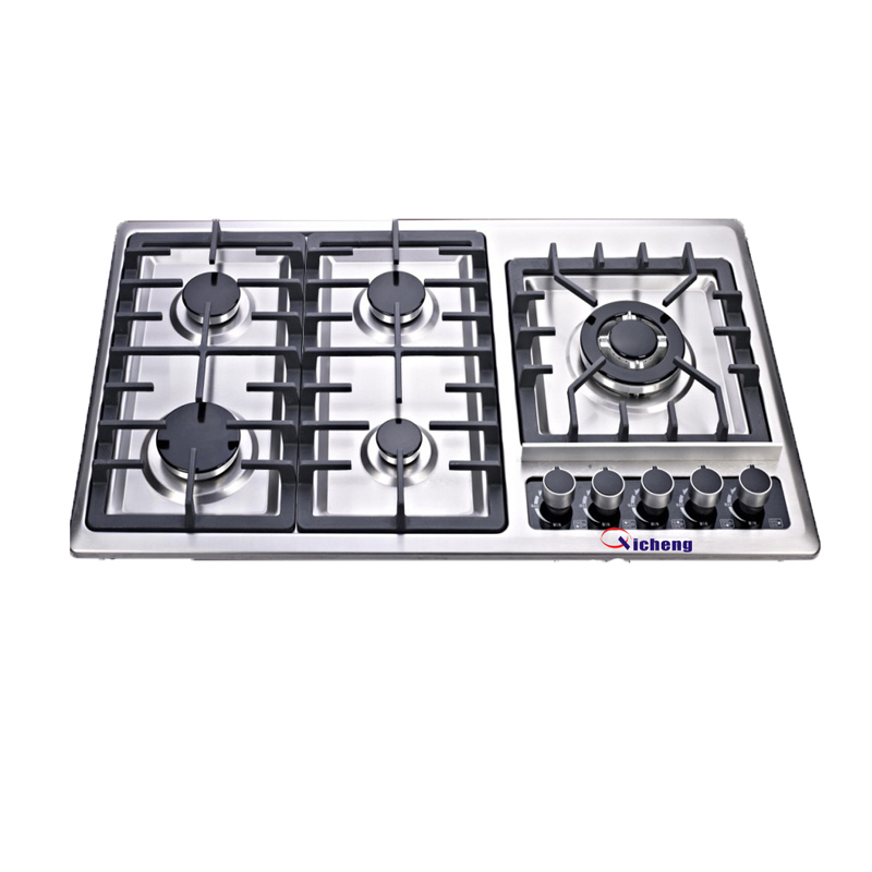 OEM-mærke fabrikken grossister salg bulit i type 5 brænder gaskomfur