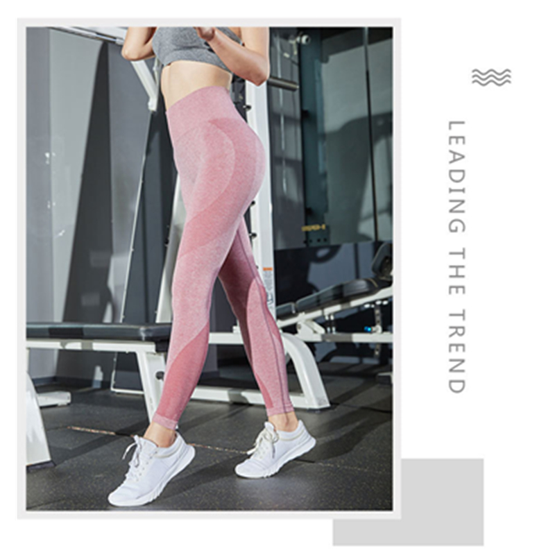 Kvinder's fitness løft hofte stræk fitness bukser kvinder's sports stram kørehastighed tør træning komprimering yoga bukser sportsbukser