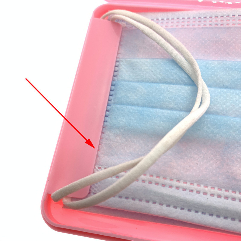 Lille størrelse Coloful Plastic ansigtets dæksel opbevaringskasse bærbart plastisk maskeret dæksel opbevaringsholder maskeholder rejse kasse