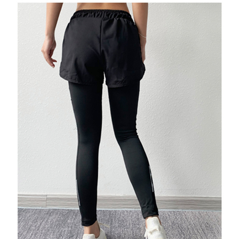 Dame mode øvelse Falske to stykker gym bukser yoga løbebundne