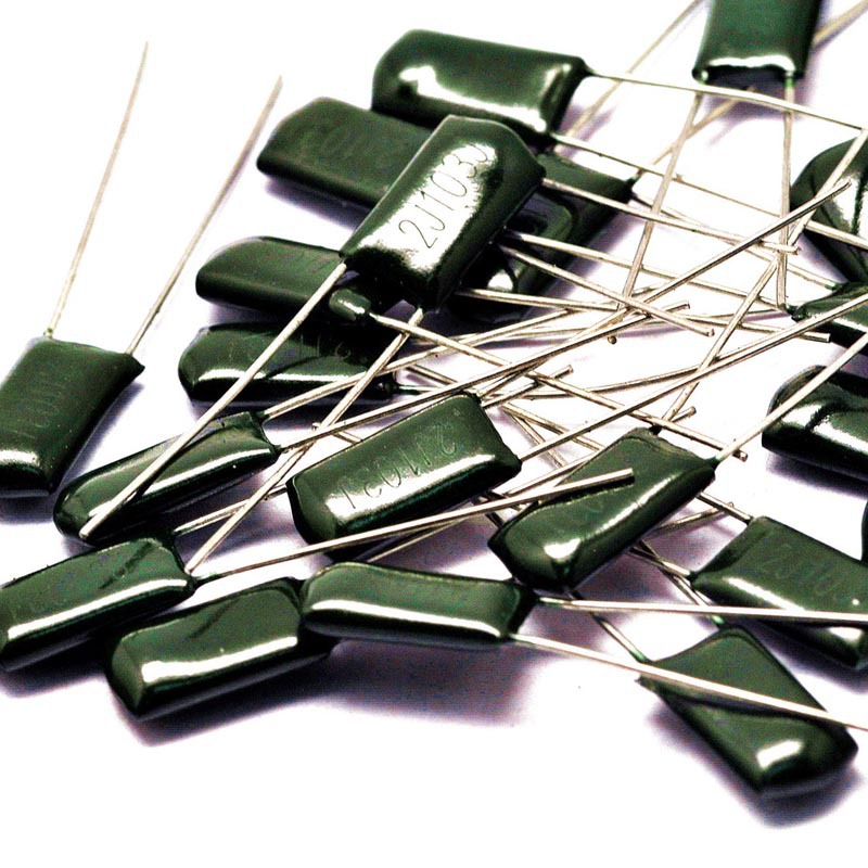 Ruofei mærke CL11 grøn mylar kondensator 100V 250V 400V 630V 1000V Polyester Film Kondensator