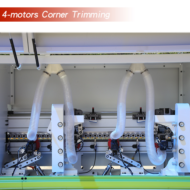Indstilling af kantbåndsmaskine: 4-motorer Corner Trimming/ Dual Rail Quick End Trimming