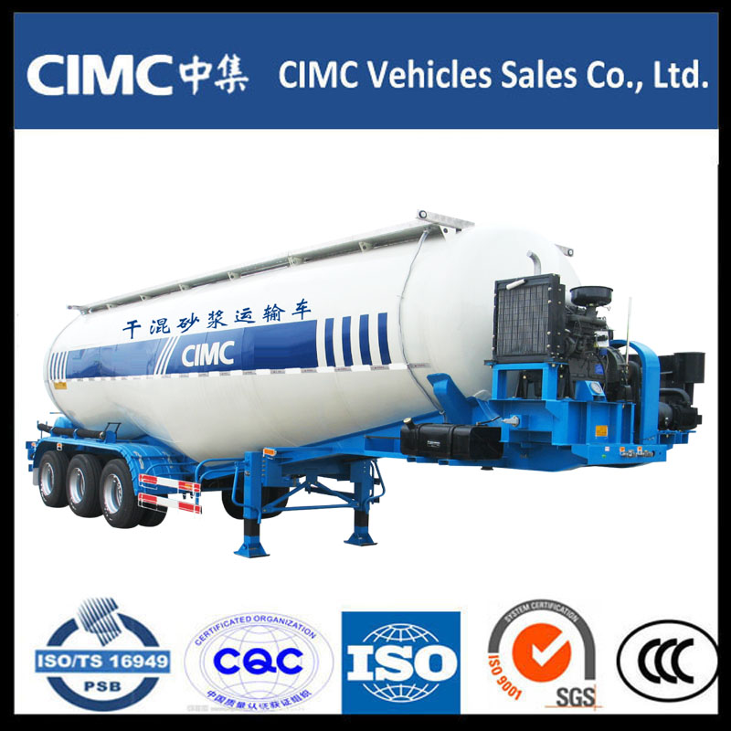CIMC 3-akslet bulk Semi-trailer med cementcementpulver