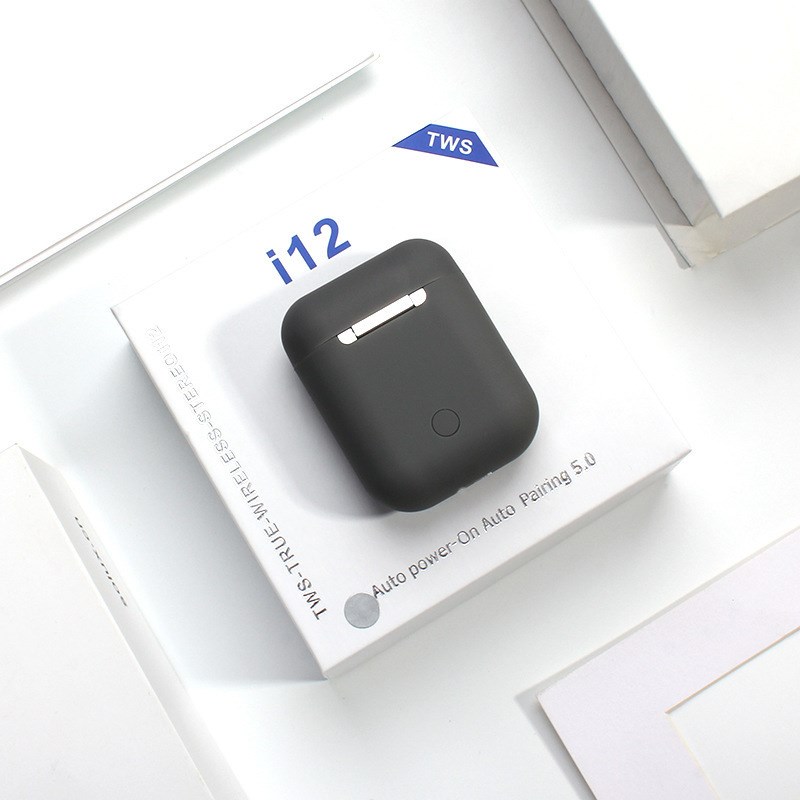 Trådløse øretelefoner blå tand 5.0 berøringsstyring trådløs opladning af blå tandhovedtelefoner ørepropper