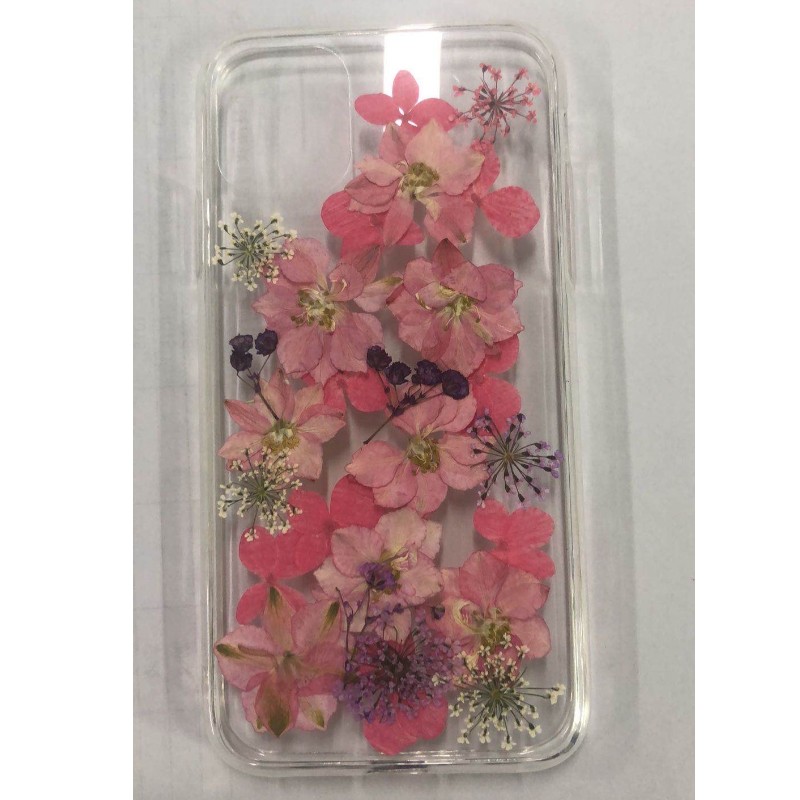Tørret Blomst Epoxy Phone Case, Glitter Epoxy Case