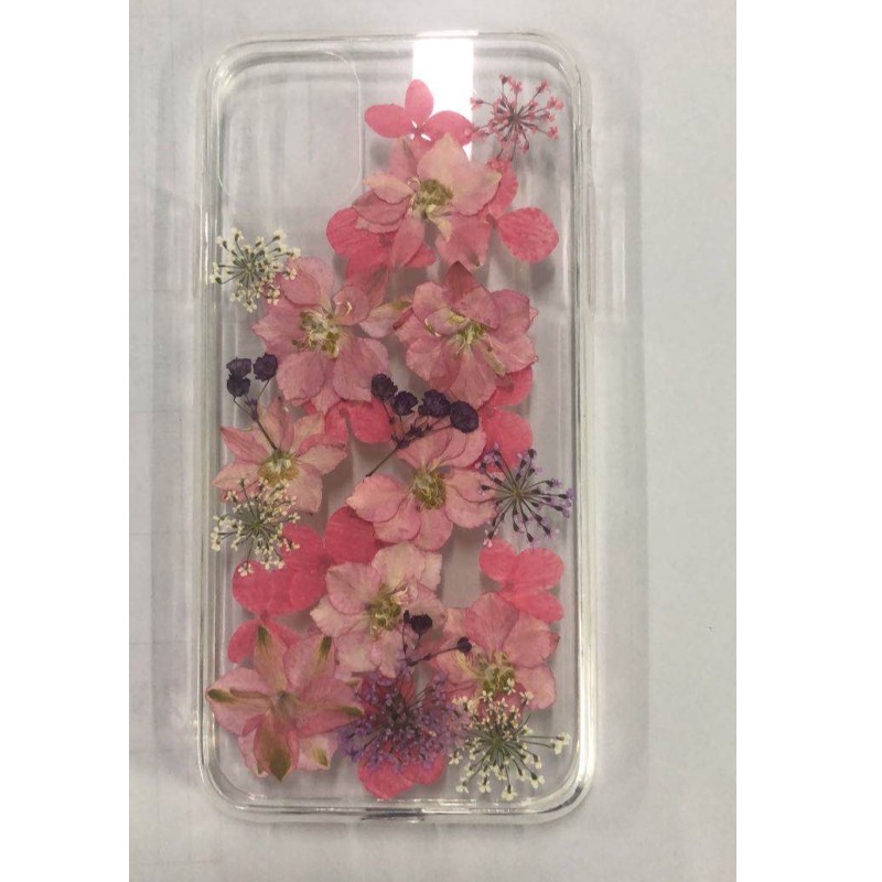 Tørret Blomst Epoxy Phone Case, Glitter Epoxy Case