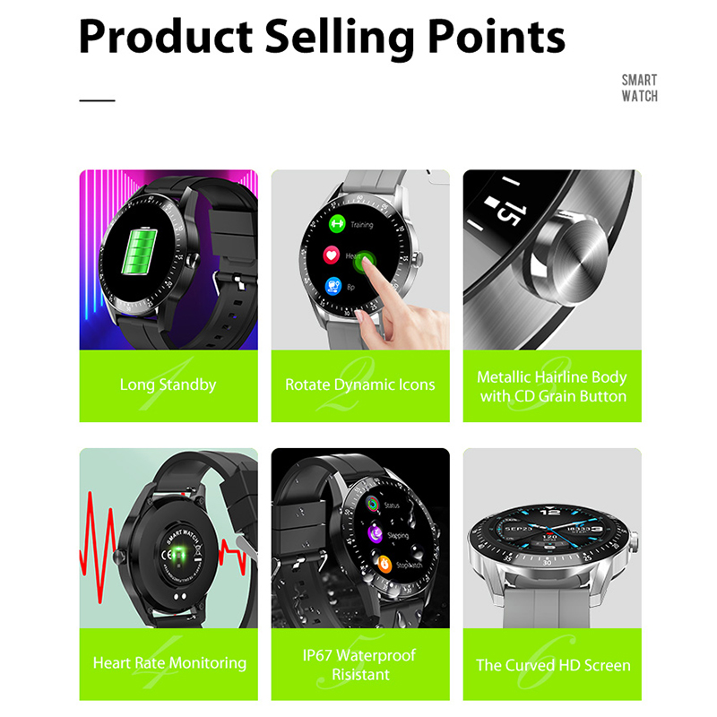 Muliti-funktionel Smart watch S11 Zink-Ally Material