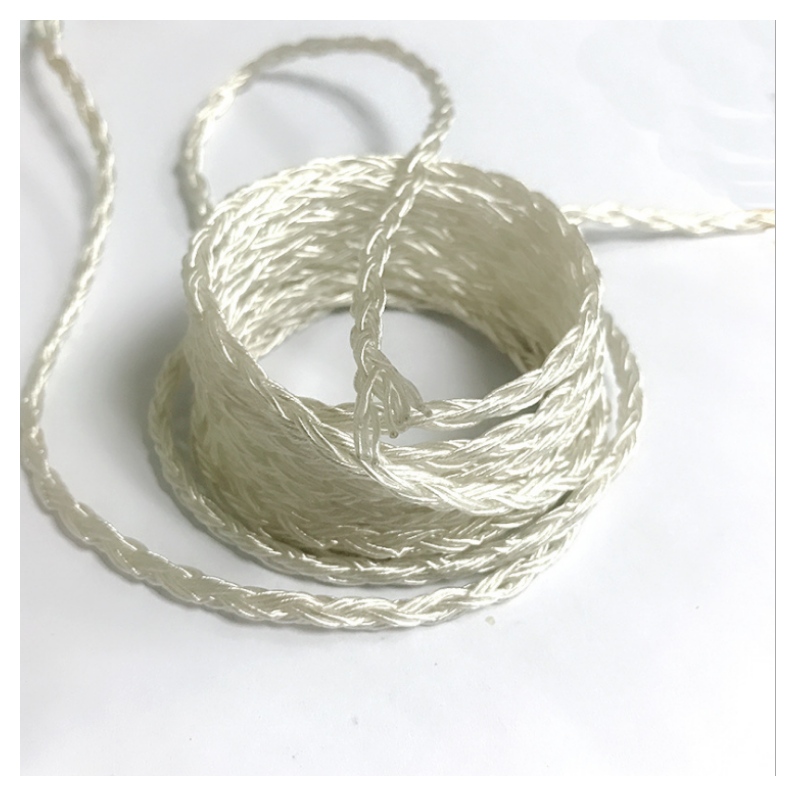Brugerdefineret ny ren sølvtråd 10 tråde vævet ren sølvtråd kerne hi-fi hovedtelefontråd DIY opgraderingstråd