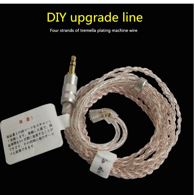 Brugerindstiftet japansk kobberspurv EM2 med mikrofon- opgraderet kabel 0.78 MMMCX/Type C sølvbelagt kobberøretelefontråd