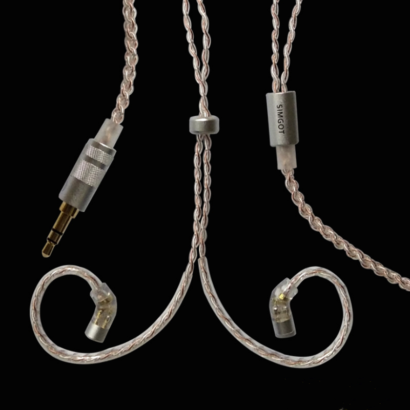 Brugerindstiftet japansk kobberspurv EM2 med mikrofon- opgraderet kabel 0.78 MMMCX/Type C sølvbelagt kobberøretelefontråd