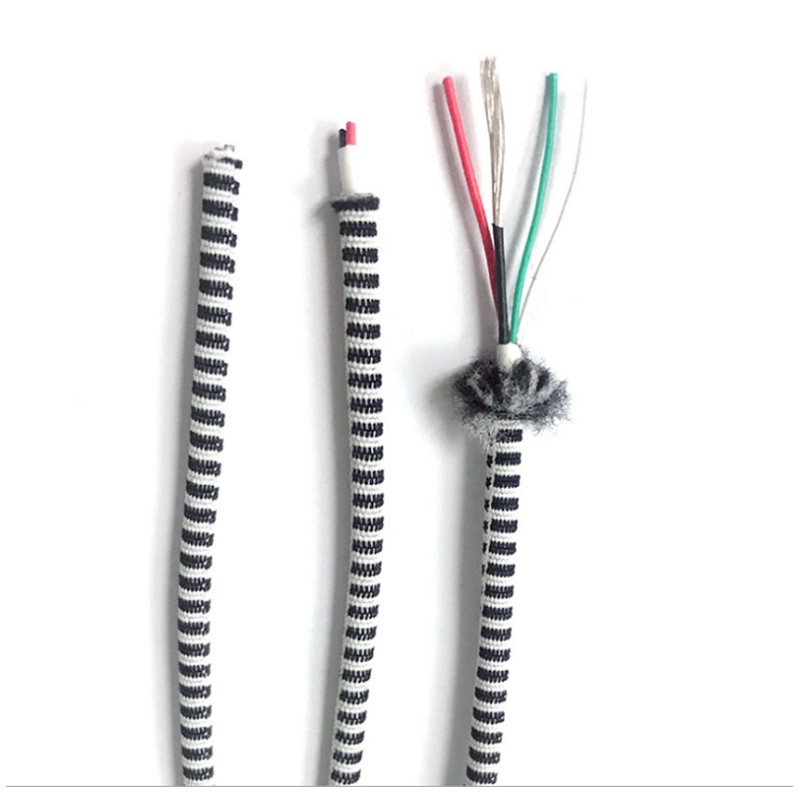 Datakabel til mobiltelefon Kabel 4 kernestribet flettet tråd ren kobberleder USBmicro ladekabel