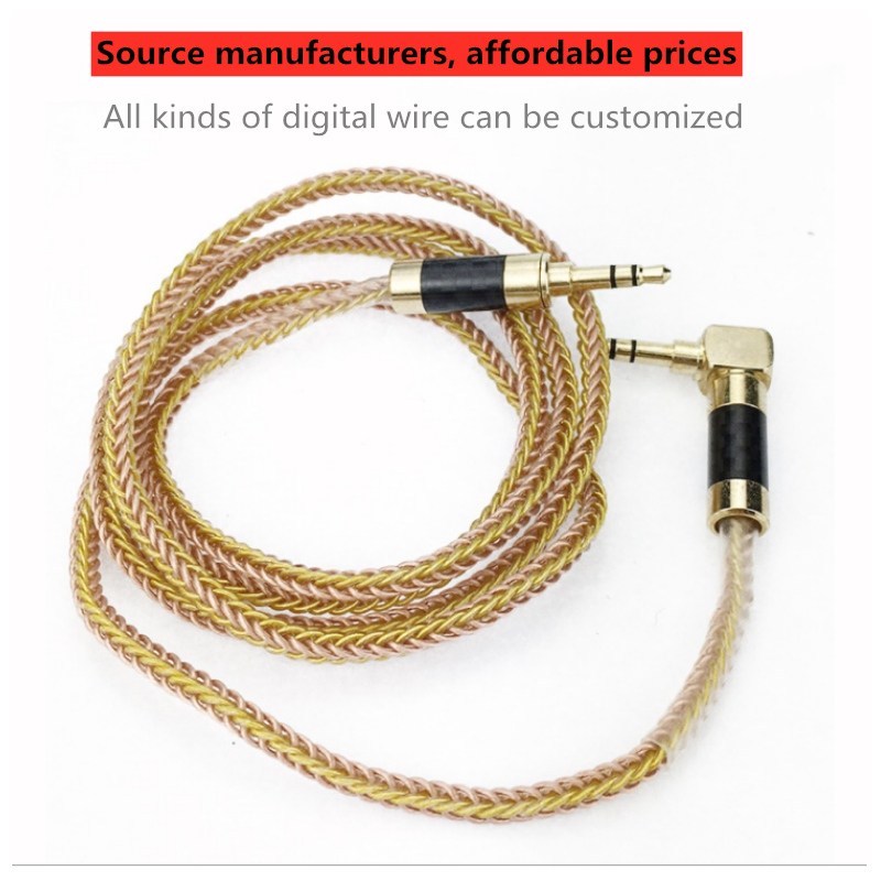 Brugerdefineret 3.5MMCX mobiltelefon bil lydlinje AUX albue 8 diy mobiltelefon forbindelse til at optage linjen