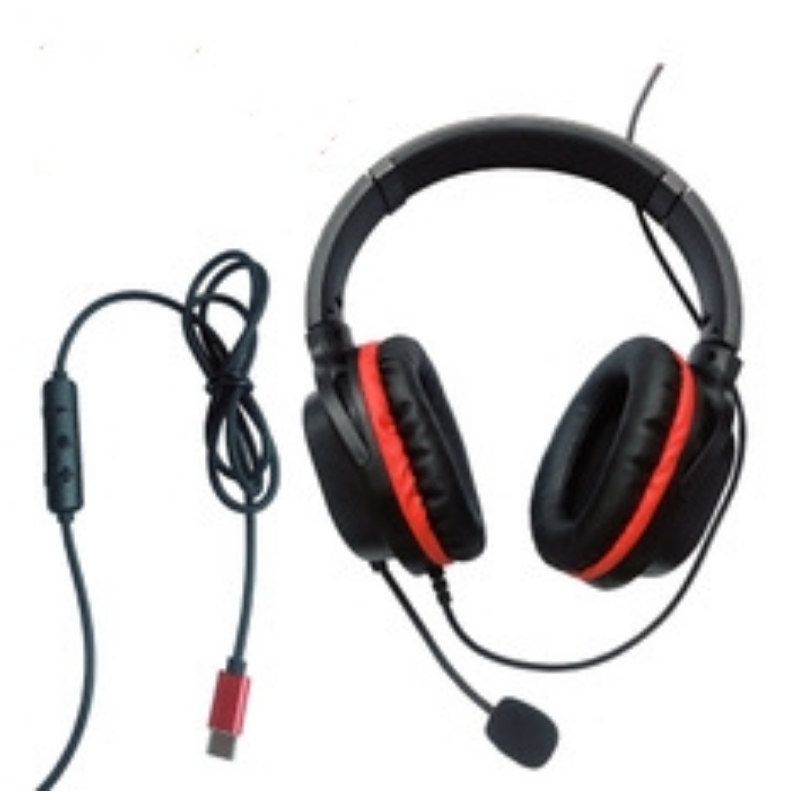 Tilpasset engroshovedtelefon Type-C hoved mobiltelefon musikspil med mikrofon i realtid øre med mikrofonhovedtelefon