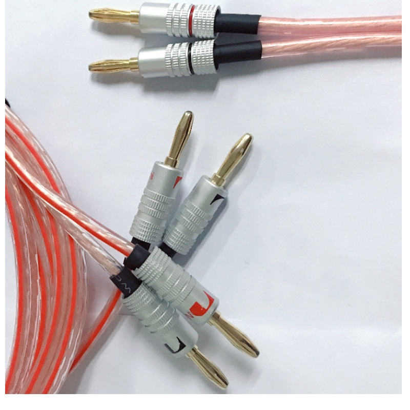 Tråd til højtaler med bananhoved til husholdningsbrug 5.0mm800 Kerne med høj renhed kobber dobbelt isoleret dobbelt parallel lydtråd