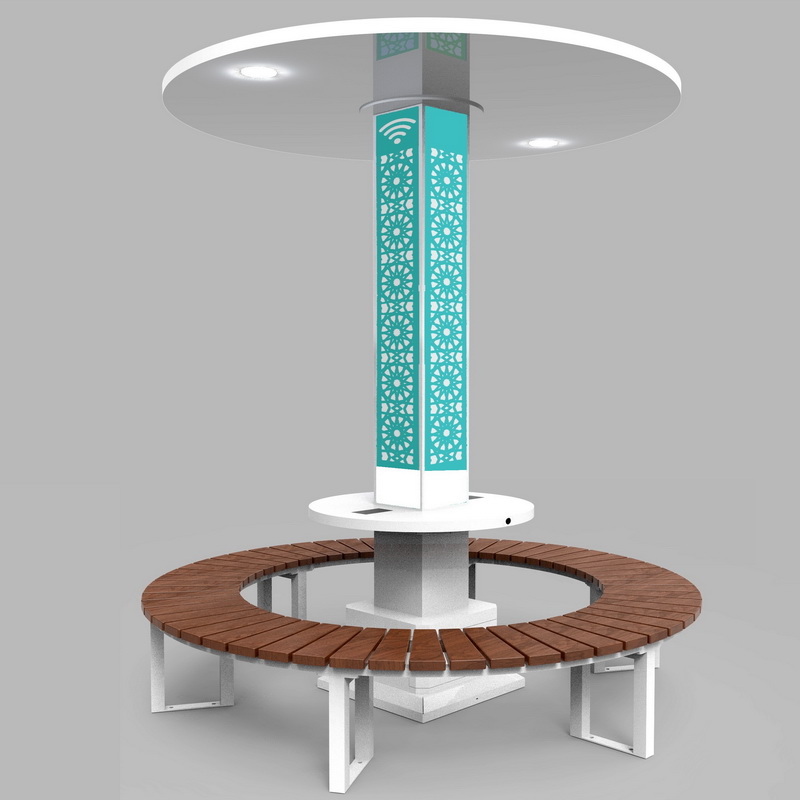 Bredde Size High Quality Spot light USB Charger Bench til salg