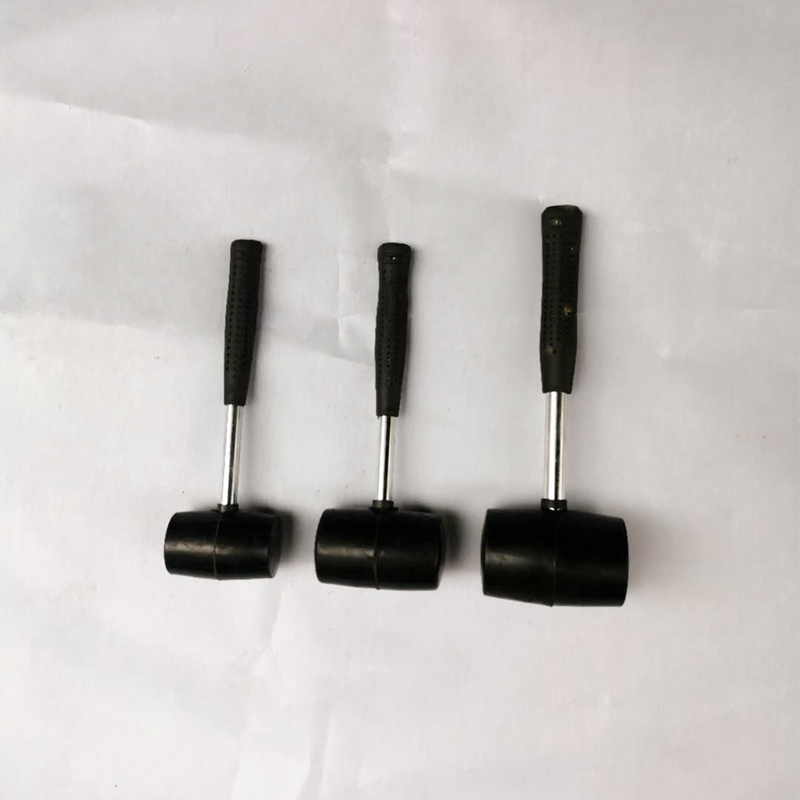 Stav til rengøring, jernhåndtag til montering, jernhåndtag, gummihammer