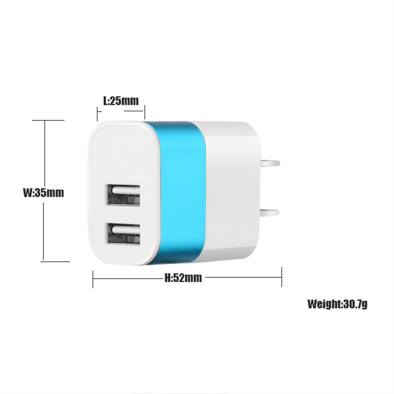Factory Price FCC Fast Charge Rejse 2 porte Usb Original bærbar oplader for iPhone 5 6 7 8 x