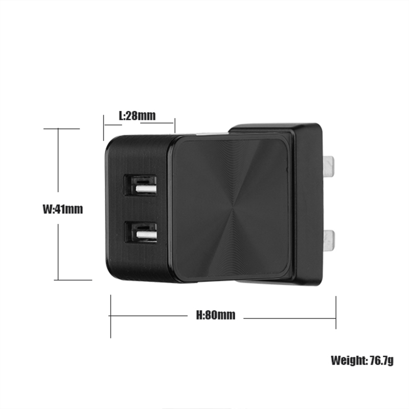FCC .CE Mobiltelefon Hurtigoplader Universal adapter 2 USB-porte rejseoplader bærbar oplader fabrik OEM