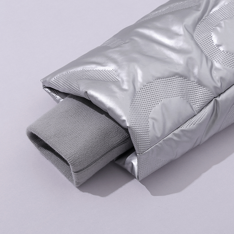 damer Brev præget metallisk stof lang varm frakke