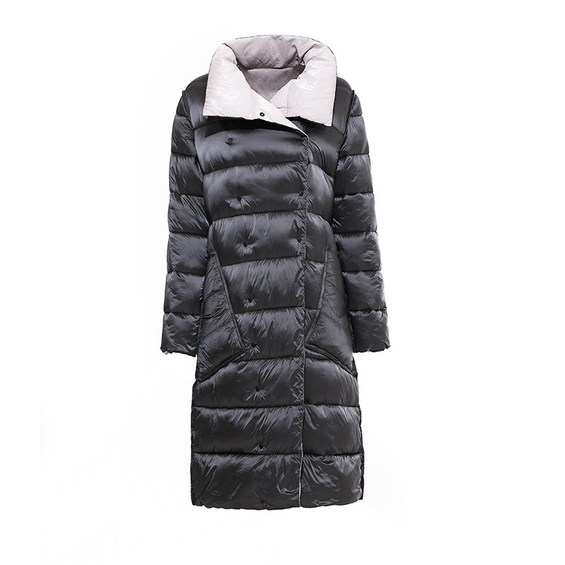 Damernes reversible, varme jakke med krave