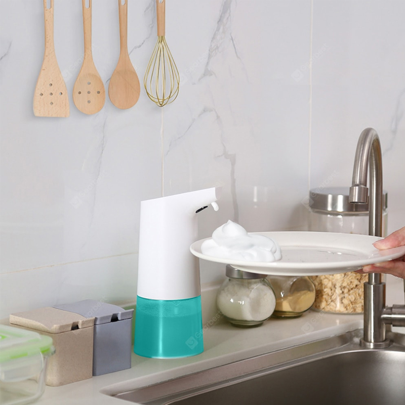 AD-1807 Automatisk induktionsskum sæbe dispenser skum vaske dispenser 350 ml - hvid