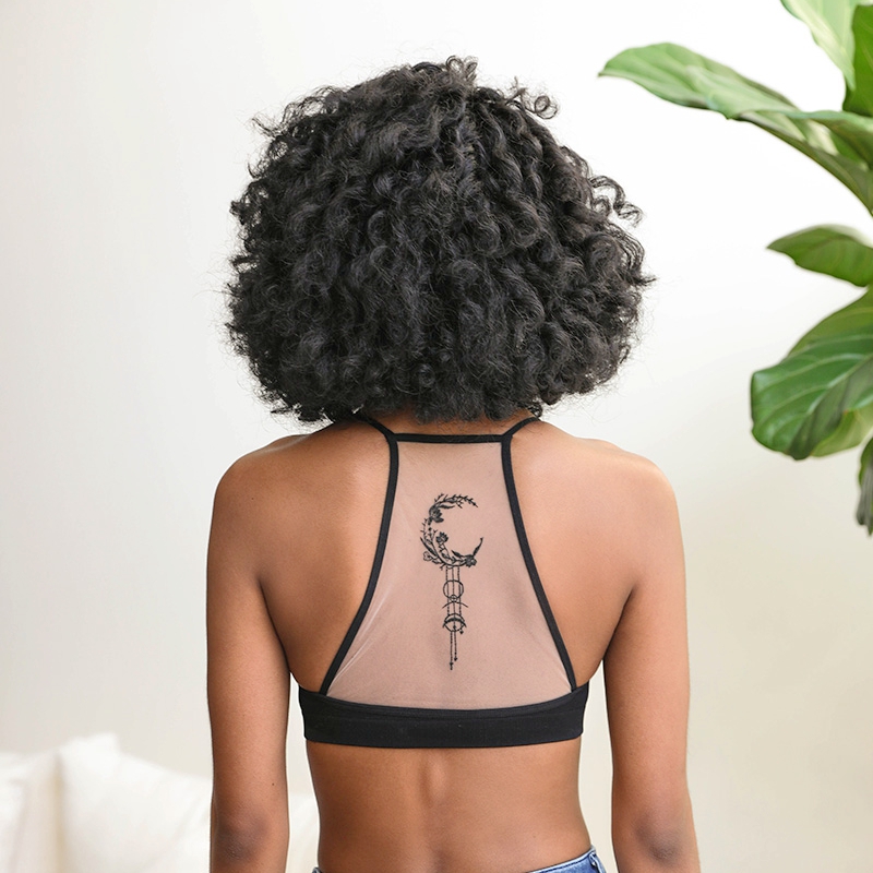 GA-5542 Dream Catcher Tattoo Bralette Broderi Mesh Bra Fashion Girl Top Seamless Underwear