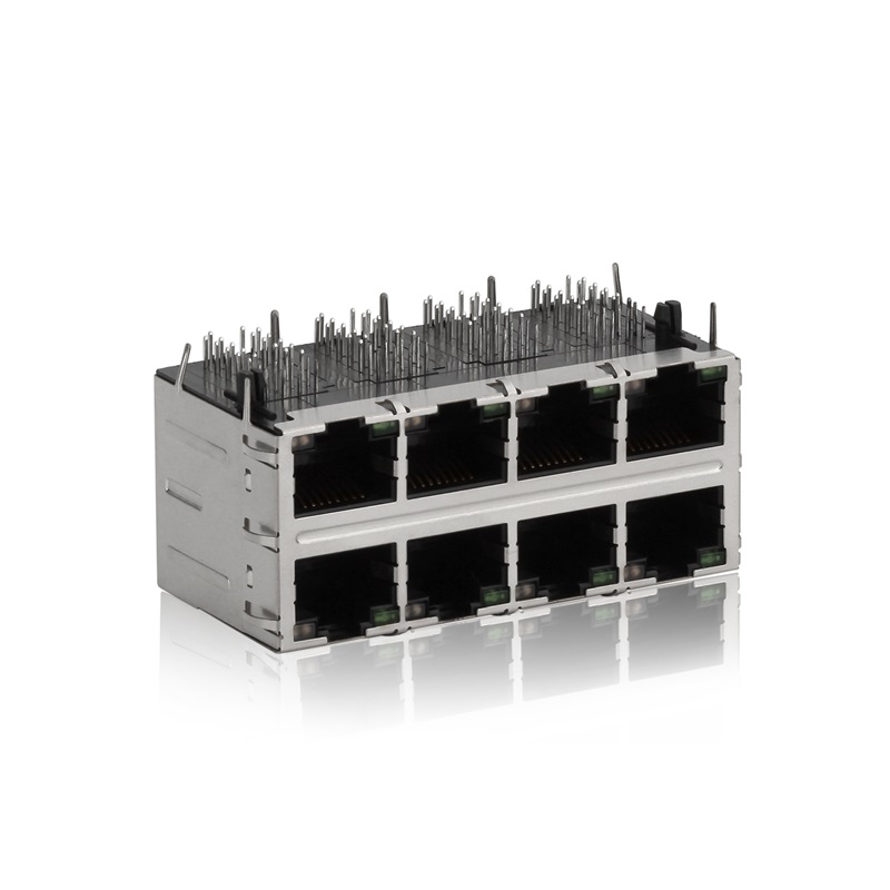 RJ45,2X4(filter),LED,Shield Case